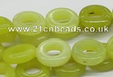 CEJ08 15.5 inches 8*16mm donut lemon jade beads wholesale