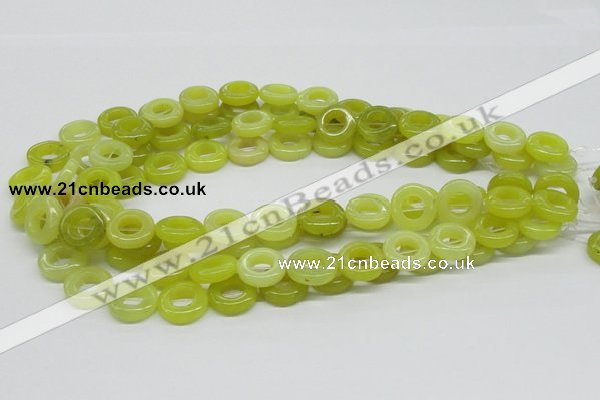 CEJ08 15.5 inches 8*16mm donut lemon jade beads wholesale