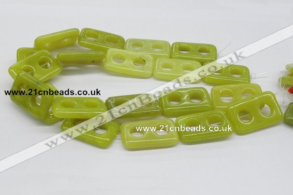 CEJ11 15.5 inches 25*40mm rectangle lemon jade beads wholesale