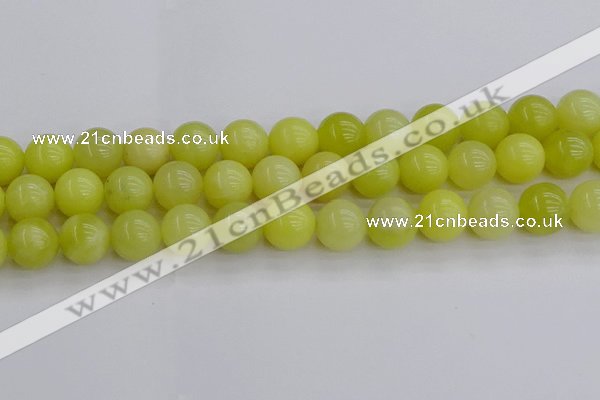 CEJ204 15.5 inches 12mm round lemon jade beads wholesale