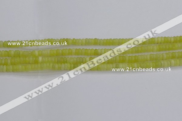 CEJ210 15.5 inches 2*4mm rondelle lemon jade beads wholesale