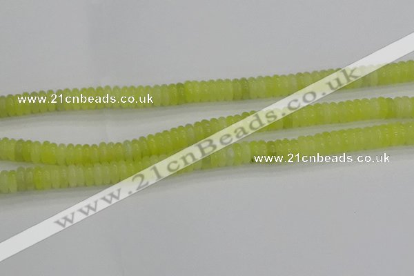 CEJ211 15.5 inches 2*6mm rondelle lemon jade beads wholesale