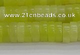 CEJ221 15.5 inches 3*8mm heishi lemon jade beads wholesale