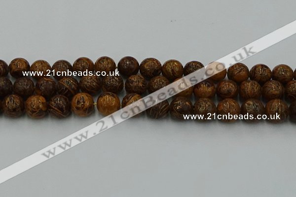 CEJ305 15.5 inches 14mm round elephant skin jasper beads wholesale