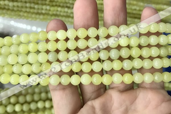 CEJ351 15.5 inches 6mm round lemon jade beads wholesale