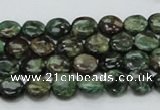 CEM01 15.5 inches 8mm flat round emerald gemstone beads wholesale