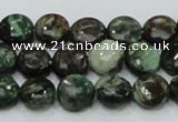 CEM02 15.5 inches 10mm flat round emerald gemstone beads wholesale