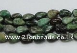 CEM05 15.5 inches 6*8mm flat teardrop emerald gemstone beads