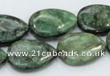 CEM08 15.5 inches 18*25mm flat teardrop emerald gemstone beads