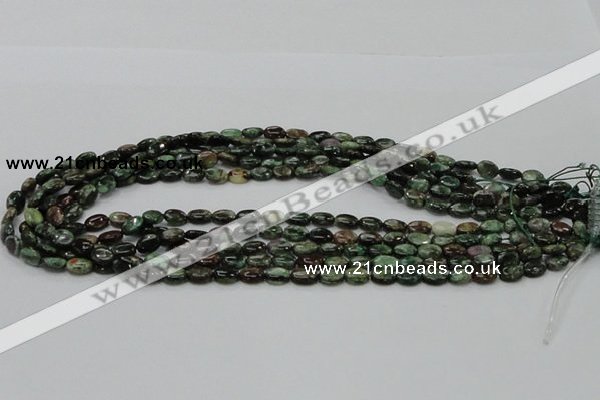 CEM10 15.5 inches 6*8mm oval emerald gemstone beads wholesale