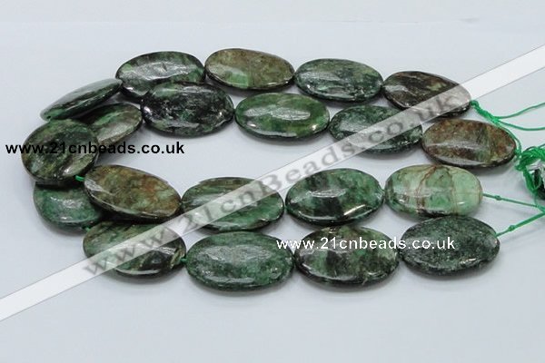 CEM15 15.5 inches 30*40mm oval emerald gemstone beads wholesale