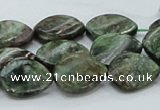 CEM27 15.5 inches 13*18mm twisted teardrop emerald gemstone beads