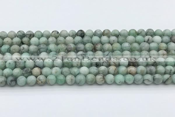 CEM51 15.5 inches 6mm round emerald gemstone beads wholesale