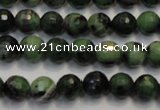CEP106 15.5 inches 8mm faceted round epidote gemstone beads