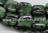 CEP15 15.5 inches 15*15mm square epidote gemstone beads wholesale