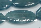 CEQ118 15.5 inches 20*40mm oval blue sponge quartz beads