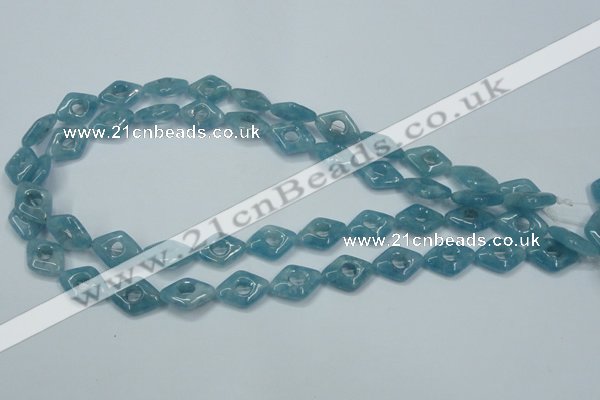 CEQ143 15.5 inches 12*16mm diamond blue sponge quartz beads