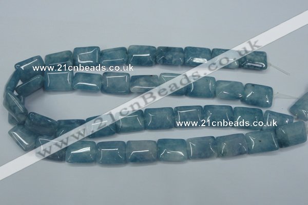 CEQ174 15.5 inches 15*20mm rectangle blue sponge quartz beads