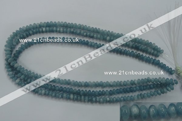 CEQ22 15.5 inches 4*6mm rondelle blue sponge quartz beads