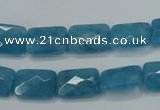 CEQ231 15.5 inches 10*14mm faceted rectangle blue sponge quartz beads