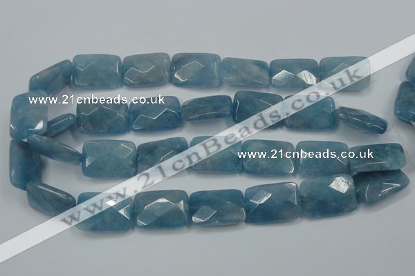 CEQ235 15.5 inches 18*25mm faceted rectangle blue sponge quartz beads