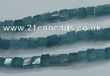 CEQ250 15.5 inches 4*4mm cube blue sponge quartz beads