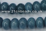 CEQ26 15.5 inches 10*14mm rondelle blue sponge quartz beads