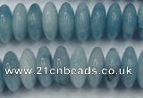 CEQ27 15.5 inches 7*16mm rondelle blue sponge quartz beads