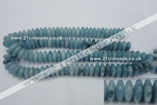 CEQ27 15.5 inches 7*16mm rondelle blue sponge quartz beads