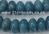 CEQ28 15.5 inches 10*16mm rondelle blue sponge quartz beads