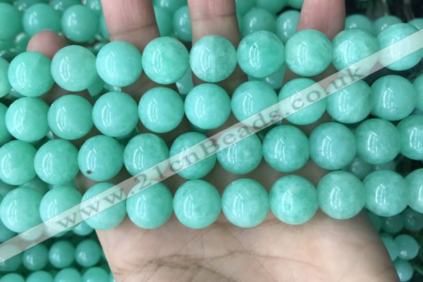 CEQ304 15.5 inches 12mm round green sponge quartz beads