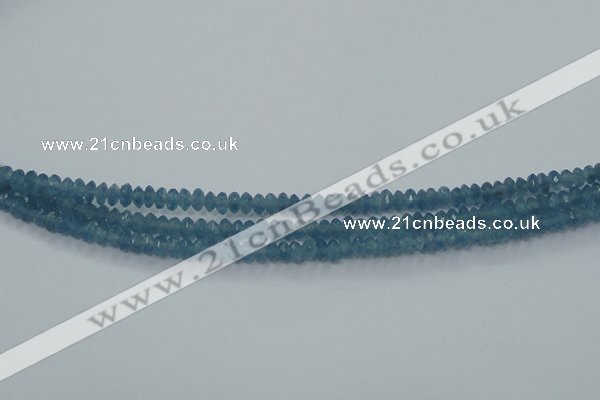 CEQ31 15.5 inches 2*4mm faceted rondelle blue sponge quartz beads