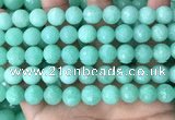 CEQ313 15.5 inches 10mm faceted round green sponge quartz beads