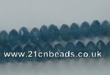 CEQ33 15.5 inches 5*8mm faceted rondelle blue sponge quartz beads