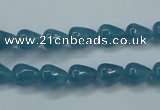 CEQ43 15.5 inches 7*9mm teardrop blue sponge quartz beads