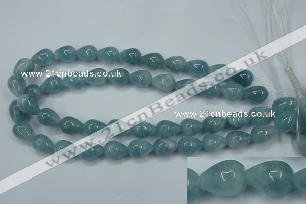 CEQ46 15.5 inches 12*16mm teardrop blue sponge quartz beads