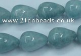 CEQ47 15.5 inches 13*18mm teardrop blue sponge quartz beads