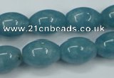 CEQ64 15.5 inches 13*18mm rice blue sponge quartz beads