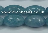 CEQ66 15.5 inches 13*23mm rice blue sponge quartz beads
