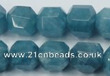 CEQ88 15.5 inches 16*17mm faceted nuggets blue sponge quartz beads