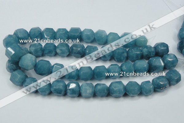 CEQ88 15.5 inches 16*17mm faceted nuggets blue sponge quartz beads