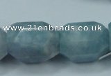 CEQ90 15.5 inches 18*25mm faceted nuggets blue sponge quartz beads