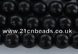 CEY03 15.5 inches 8mm round black ebony wood beads wholesale