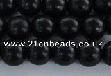 CEY04 15.5 inches 10mm round black ebony wood beads wholesale