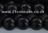 CEY07 15.5 inches 16mm round black ebony wood beads wholesale
