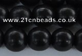 CEY07 15.5 inches 16mm round black ebony wood beads wholesale