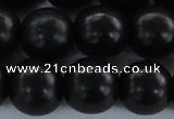 CEY08 15.5 inches 18mm round black ebony wood beads wholesale