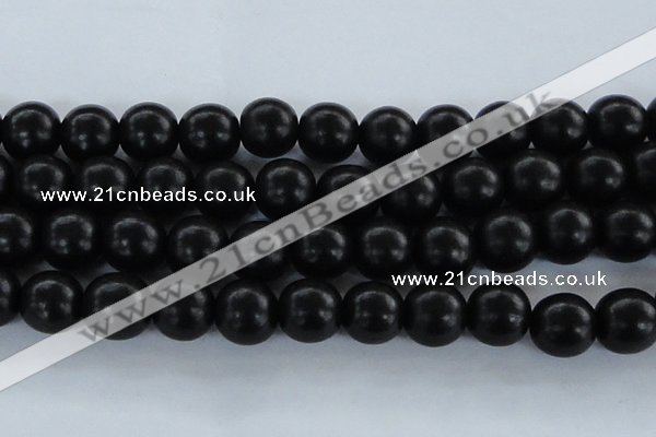 CEY09 15.5 inches 20mm round black ebony wood beads wholesale