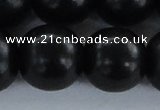 CEY10 15.5 inches 25mm round black ebony wood beads wholesale