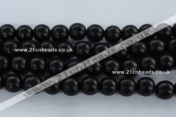 CEY10 15.5 inches 25mm round black ebony wood beads wholesale